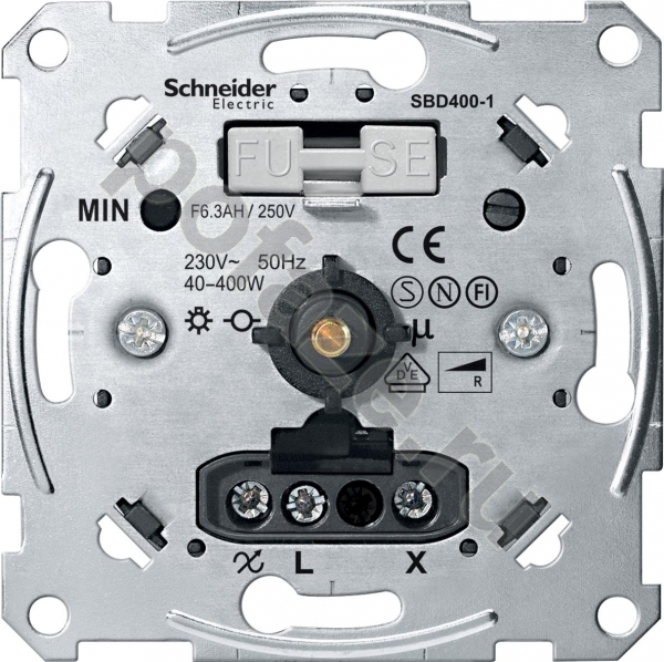 Светорегулятор поворотно-нажимной Schneider Electric Merten 40ВА