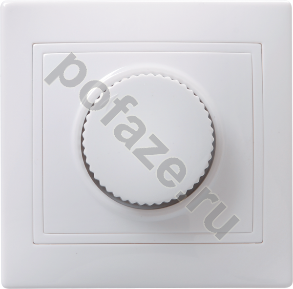 Светорегулятор поворотно-нажимной IEK КВАРТА 25-400ВА, белый