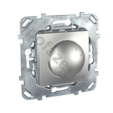 Светорегулятор поворотно-нажимной Schneider Electric Unica Top 400ВА, алюминий