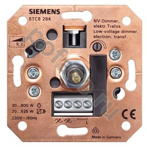 Светорегулятор поворотно-нажимной Siemens 20-600ВА