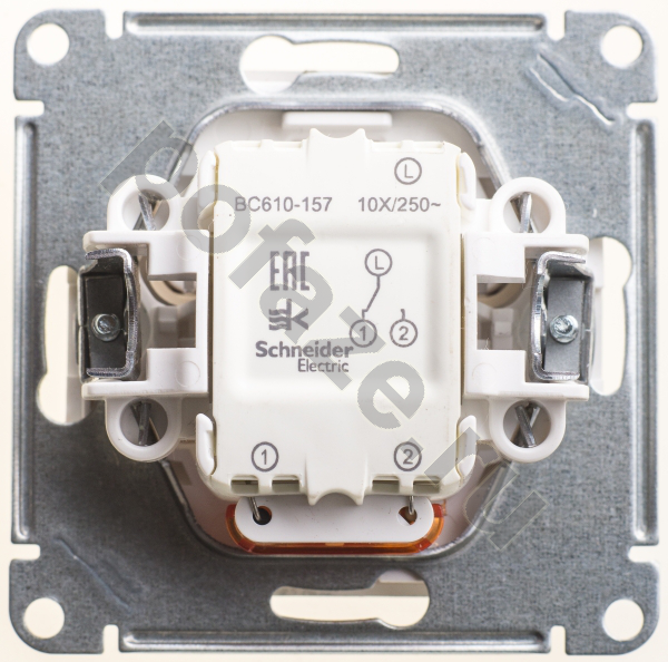 Переключатель Schneider Electric Wessen 59 1кл 16А, хром IP20