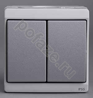 Выключатель Schneider Electric Mureva 1кл 10А, серый IP55