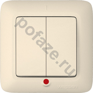 Выключатель Schneider Electric Wessen 2кл 10А, бежевый IP20