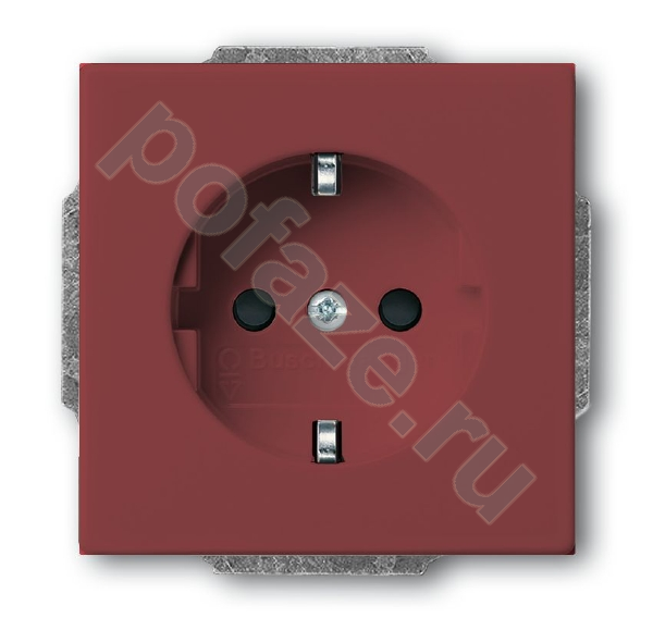 Розетка ABB Solo/Future 16А, с/з, красный IP20