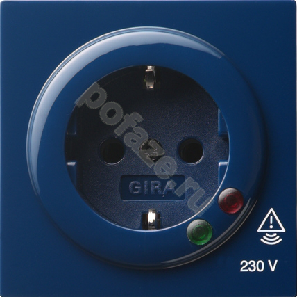 Gira S-Color 16А, с/з, синий IP20