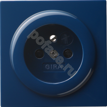 Розетка Gira S-Color 16А, с/з, со штор., синий IP20