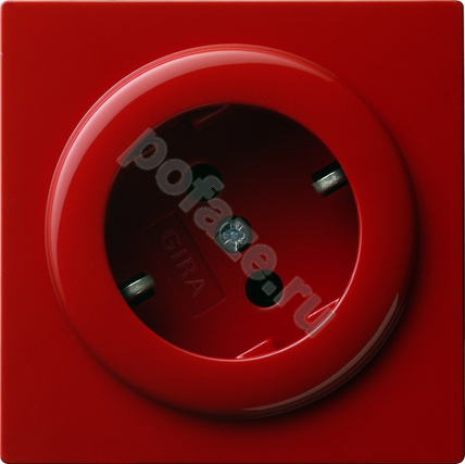 Gira S-Color 16А, с/з, красный IP20