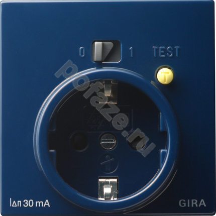 Gira S-Color 16А, с/з, синий IP20