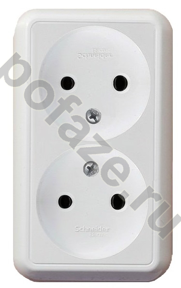 Розетка Schneider Electric Wessen 16А, б/з, белый IP20