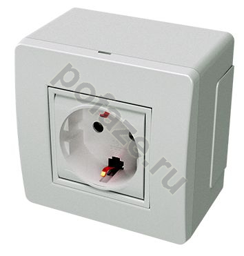 Розетка DKC In-Liner 16А, с/з, коричневый IP40