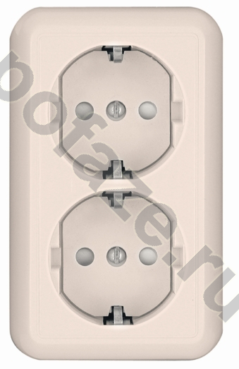 Schneider Electric Wessen 16А, с/з, со штор., бежевый IP20