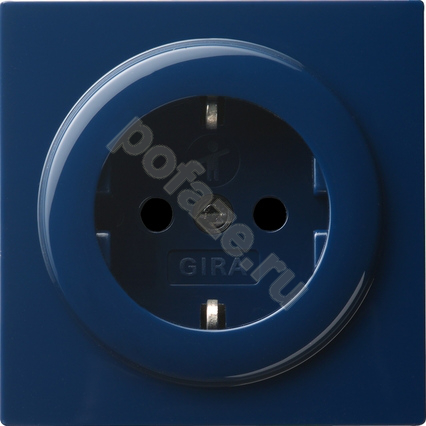 Розетка Gira S-Color 16А, с/з, со штор., синий IP20