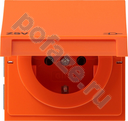 Gira F100 16А, с/з, оранжевый IP20