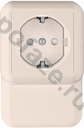 Schneider Electric Wessen 16А, с/з, со штор., бежевый IP20