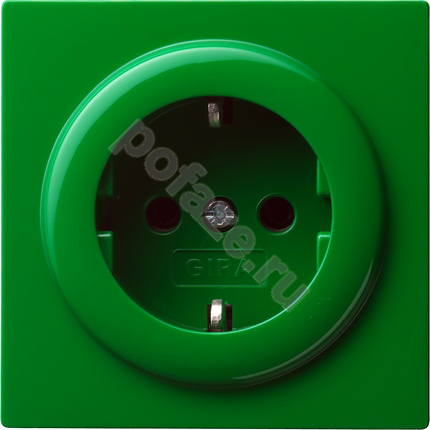 Gira S-Color 16А, с/з, зеленый IP20