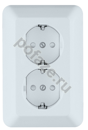 Розетка Schneider Electric Wessen 16А, с/з, со штор., белый IP20