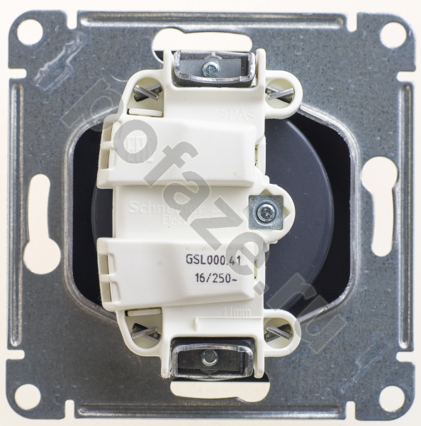 Schneider Electric Glossa 16А, б/з, антрацит IP20