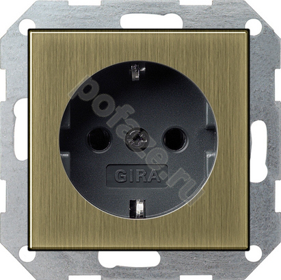 Gira ClassiX 16А, с/з, бронза IP20