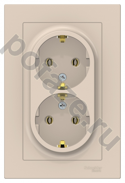 Schneider Electric AtlasDesign 16А, с/з, бежевый IP20