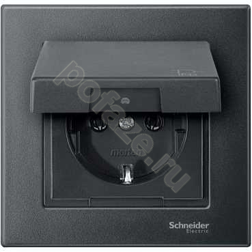 Schneider Electric 16А, с/з, антрацит IP44