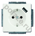 ABB BJE 16А, с/з, со штор., белый IP20