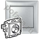 Legrand DIY Valena 16А, с/з, со штор., алюминий IP21