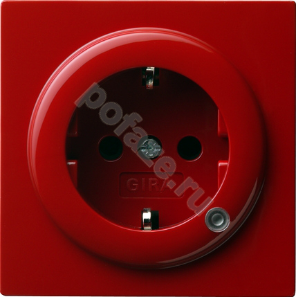 Gira S-Color 16А, с/з, красный IP20