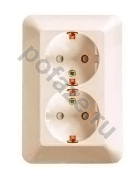 Schneider Electric Wessen 16А, с/з, со штор., бежевый IP20