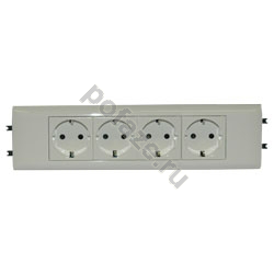 Legrand Mosaic DLP65 16А, с/з, со штор., белый IP40