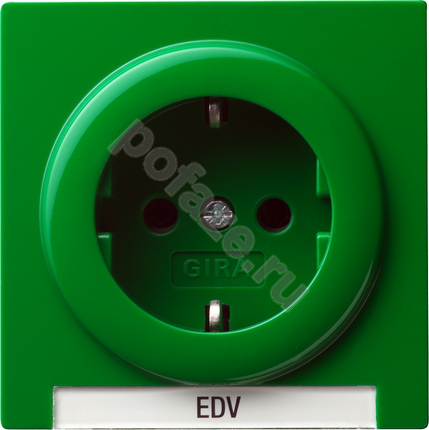 Розетка Gira S-Color 16А, с/з, зеленый IP20