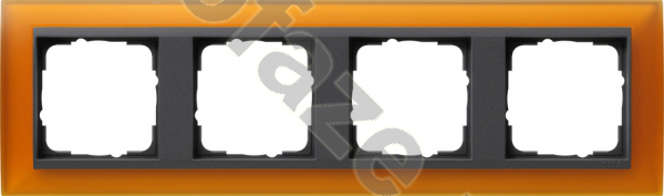 Рамка Gira EV 4 поста, оранжевый IP20