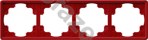 Рамка Gira S-Color 4 поста, красный IP20