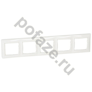 Рамка горизонтальная Legrand DIY Valena 5 постов, белый IP20