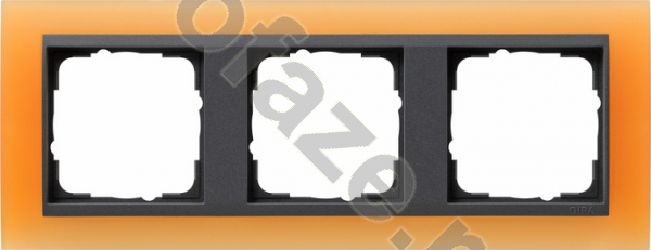 Рамка Gira EV 3 поста, оранжевый IP20