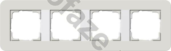 Рамка Gira E3 4 поста, серый IP20