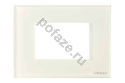Рамка горизонтальная ABB NIE Zenit 1.5 поста, белый IP20