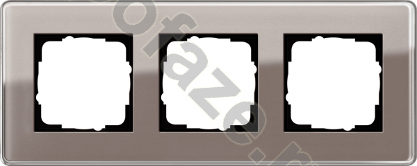 Рамка Gira ESP Glass C 3 поста, коричневый IP20