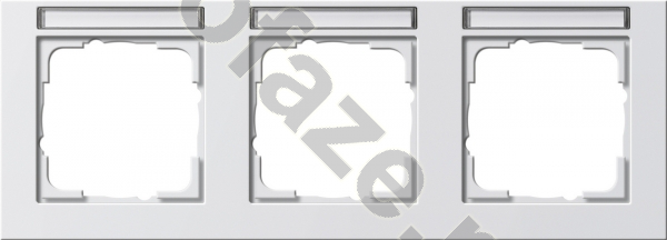 Рамка горизонтальная Gira E2 3 поста, белый IP20