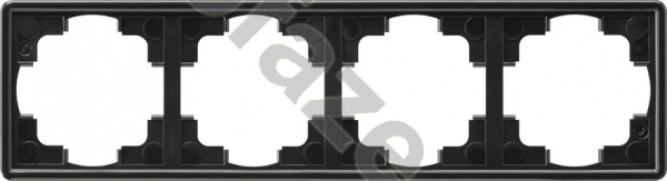 Рамка Gira S-Color 4 поста, черный IP20
