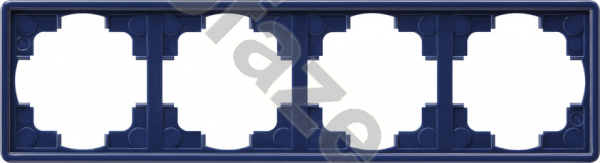 Рамка Gira S-Color 4 поста, синий IP20