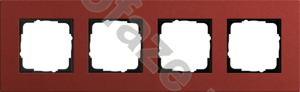 Рамка Gira ESP Lenoleum-Multiplex 4 поста, красный IP20