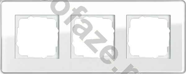 Рамка Gira ESP Glass C 3 поста, белый IP20