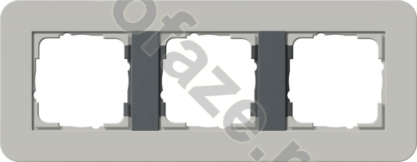Gira E3 3 поста, серый IP20