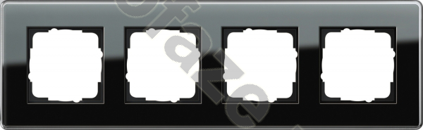 Рамка Gira ESP Glass C 4 поста, черный IP20