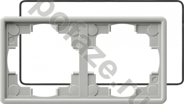 Рамка Gira S-Color 2 поста, серый IP21