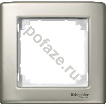 Рамка Schneider Electric 1 пост, серебро IP20