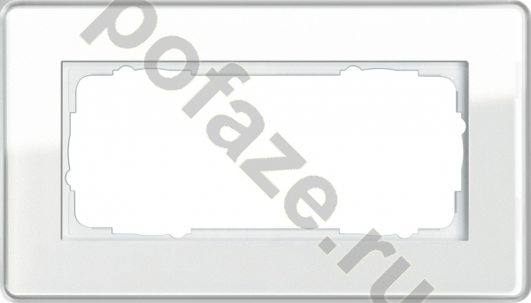 Рамка Gira ESP Glass C 2 поста, белый IP20