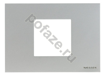 Рамка горизонтальная ABB NIE Zenit 1 пост, серебро IP20