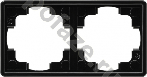 Рамка Gira S-Color 2 поста, черный IP20