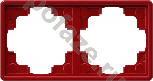 Рамка Gira S-Color 2 поста, красный IP20